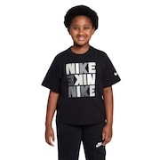 (キッズ)Tシャツ 半袖 キッズ ガールズ 女の子 軽量 綿100% YTH NSW ボクシー プリント DZ3579-010