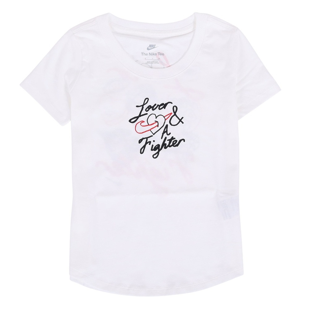 ナイキ（NIKE）（キッズ）軽量 速乾 ユース ガールズ NSW スクープ VALENTINE 半袖Tシャ DZ3593-100