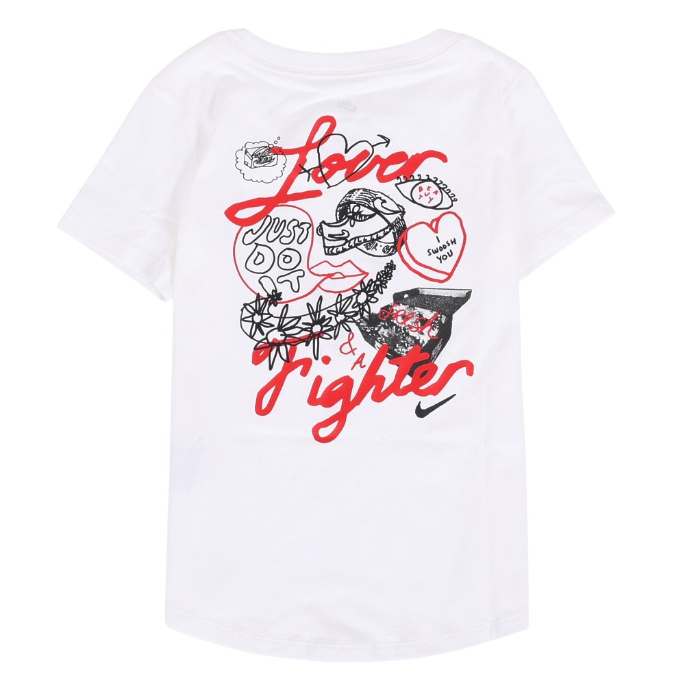 ナイキ（NIKE）（キッズ）軽量 速乾 ユース ガールズ NSW スクープ VALENTINE 半袖Tシャ DZ3593-100
