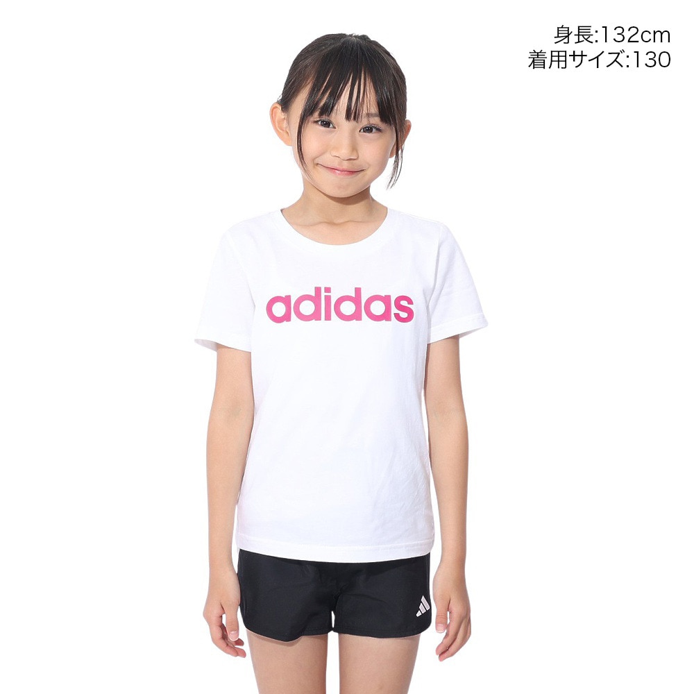 アディダス（adidas）（キッズ）半袖Tシャツ キッズ エッセンシャルズ コットン スリムフィット ECK52-IC3150