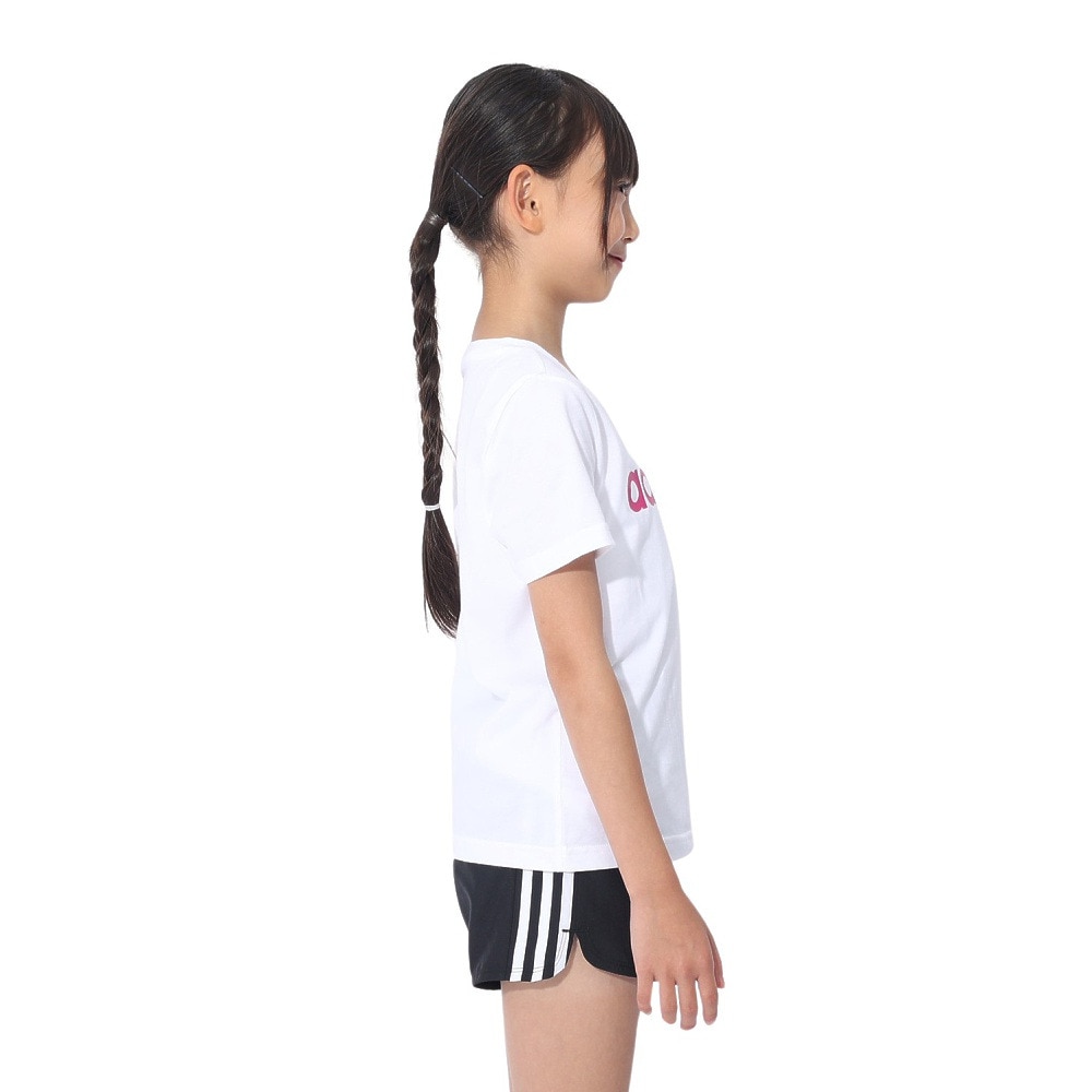 アディダス（adidas）（キッズ）半袖Tシャツ キッズ エッセンシャルズ コットン スリムフィット ECK52-IC3150