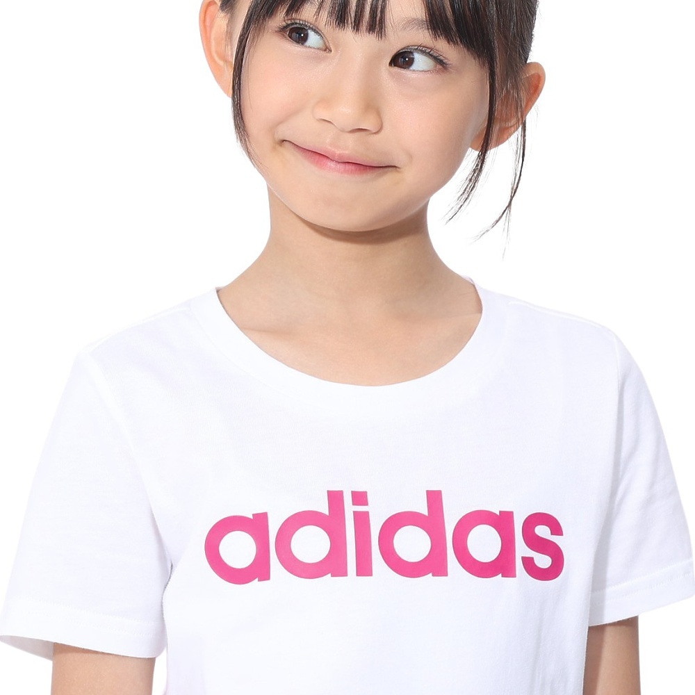 アディダス（adidas）（キッズ）半袖Tシャツ キッズ エッセンシャルズ コットン スリムフィット ECK52-IC3150