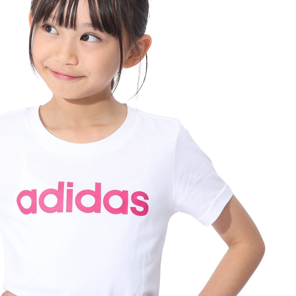 アディダス（adidas）（キッズ）半袖Tシャツ キッズ エッセンシャルズ コットン スリムフィット ECK52-IC3150