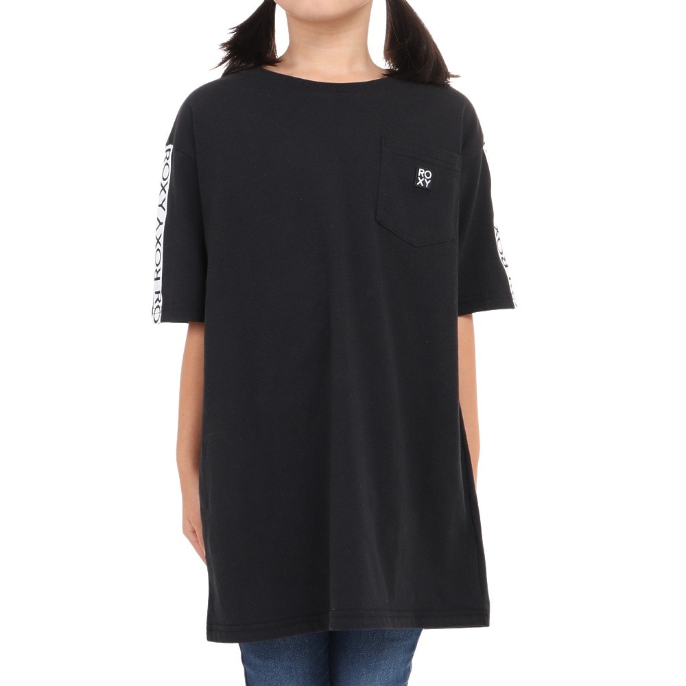 ロキシー（ROXY）（キッズ）半袖Tシャツ キッズ MINI DAY BY DAY Tシャツ ワンピース TDR232106 BLK