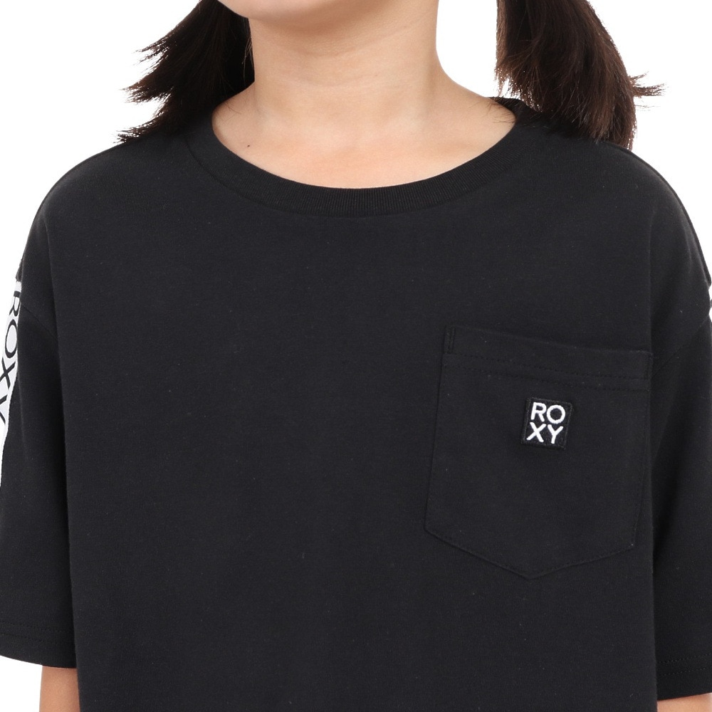 ロキシー（ROXY）（キッズ）半袖Tシャツ キッズ MINI DAY BY DAY Tシャツ ワンピース TDR232106 BLK