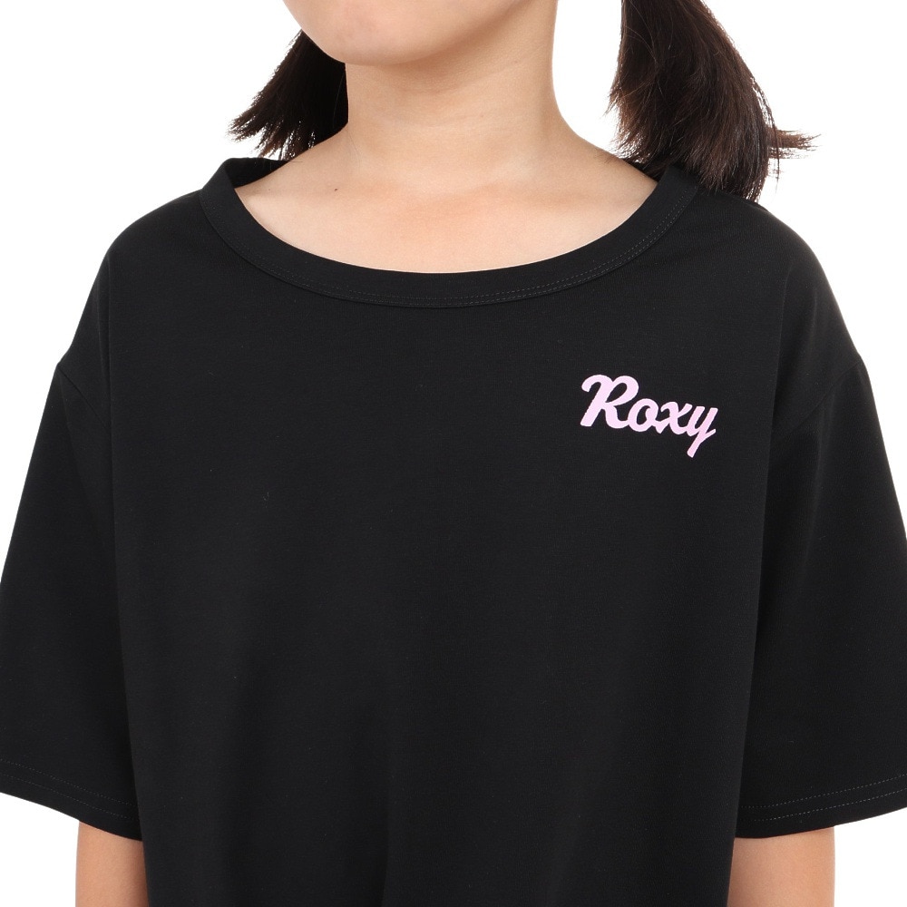 ロキシー（ROXY）（キッズ）半袖Tシャツ キッズ MINI SUNNY SUNSET ラッシュガード TLY232103 BLK