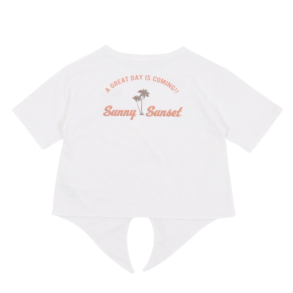 ロキシー（ROXY）（キッズ）半袖Tシャツ キッズ MINI SUNNY SUNSET ラッシュガード TLY232103 WHT