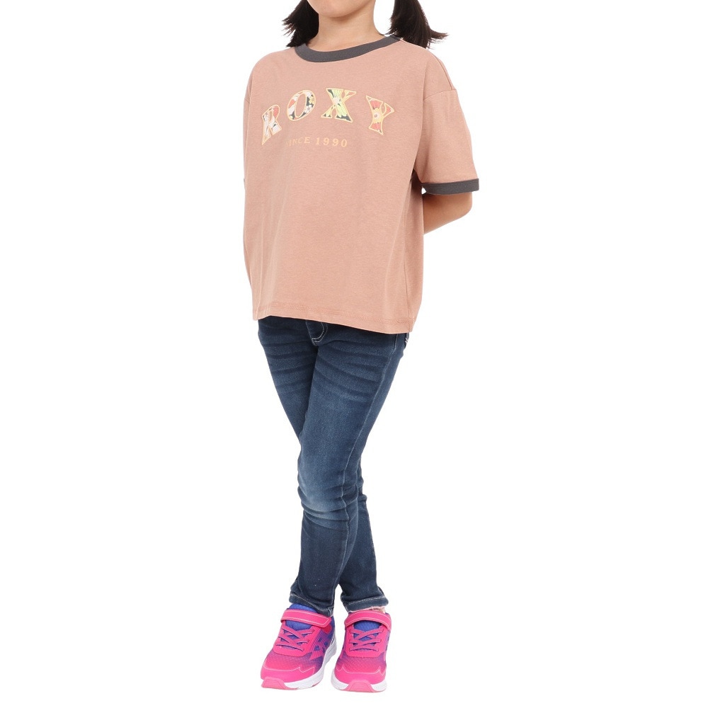 ロキシー（ROXY）（キッズ）半袖Tシャツ キッズ MINI VINTAGE FLOWER LOGO TST232107 COR