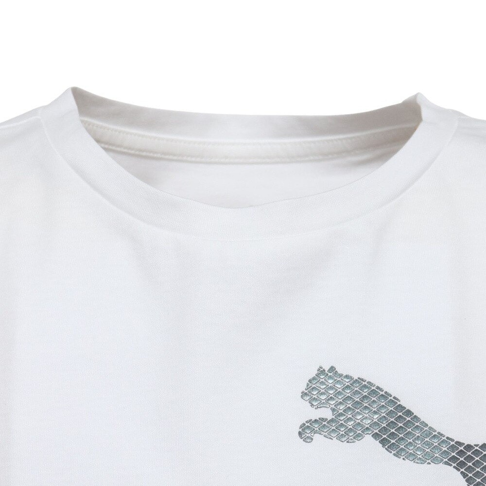 プーマ（PUMA）（キッズ）ガールズ ESS+ マーメード グラフィック 半袖 Tシャツ 675760 02 WHT