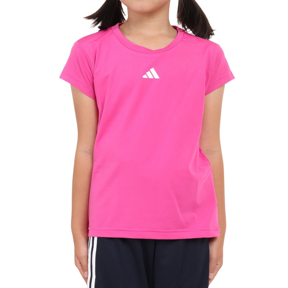 アディダス（adidas）（キッズ）ジュニア トレーニング AEROREADY スリーストライプス Tシャツ ECJ16-IC0353