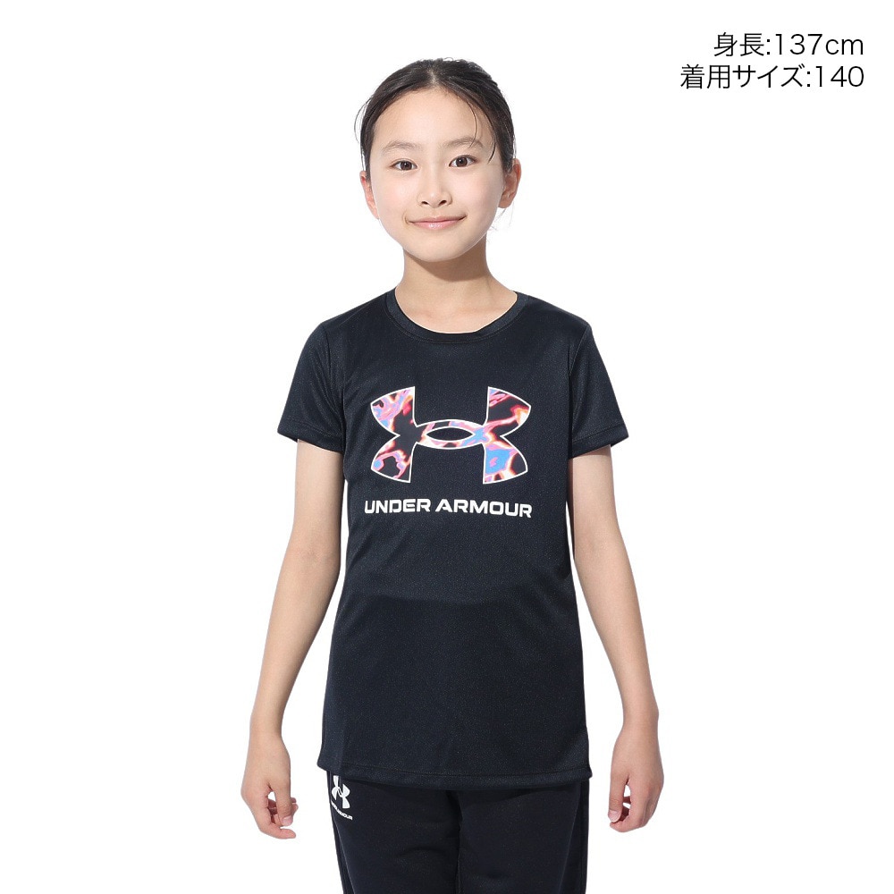 アンダーアーマー（UNDER ARMOUR）（キッズ）テック プリント ビッグロゴ 半袖Tシャツ 1377016 005