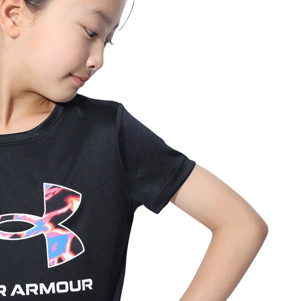 アンダーアーマー（UNDER ARMOUR）（キッズ）テック プリント ビッグロゴ 半袖Tシャツ 1377016 005