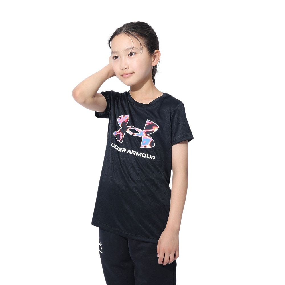 アンダーアーマー（UNDER ARMOUR）（キッズ）テック プリント ビッグロゴ 半袖Tシャツ 1377016 005