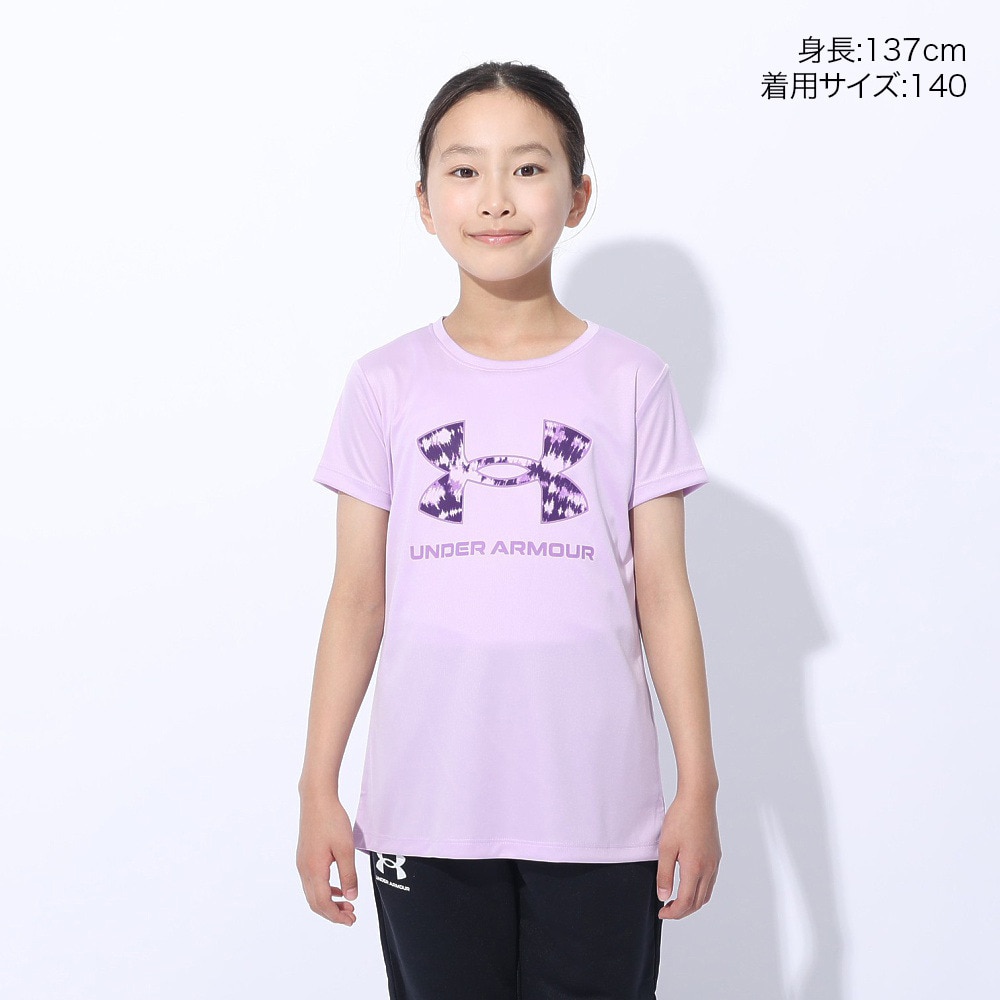 アンダーアーマー（UNDER ARMOUR）（キッズ）テック プリント ビッグロゴ 半袖Tシャツ 1377016 543