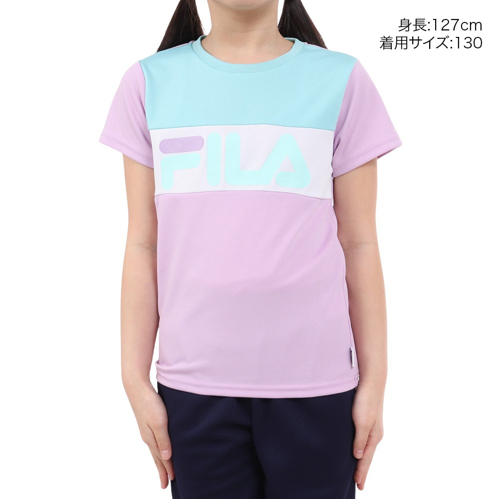 フィラ（FILA）（キッズ）ガールズ 半袖Tシャツ 114-700 LAV