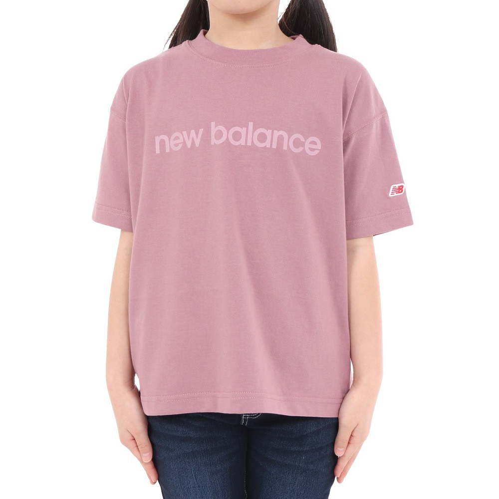 ニューバランス（new balance）（キッズ）ジュニア 吸水速乾 Linear logo 半袖Tシャツ ABT45062RSE