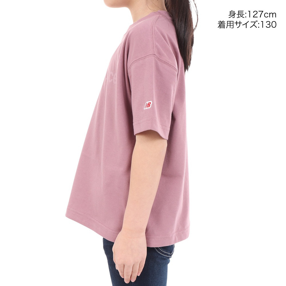 ニューバランス（new balance）（キッズ）ジュニア 吸水速乾 Linear logo 半袖Tシャツ ABT45062RSE