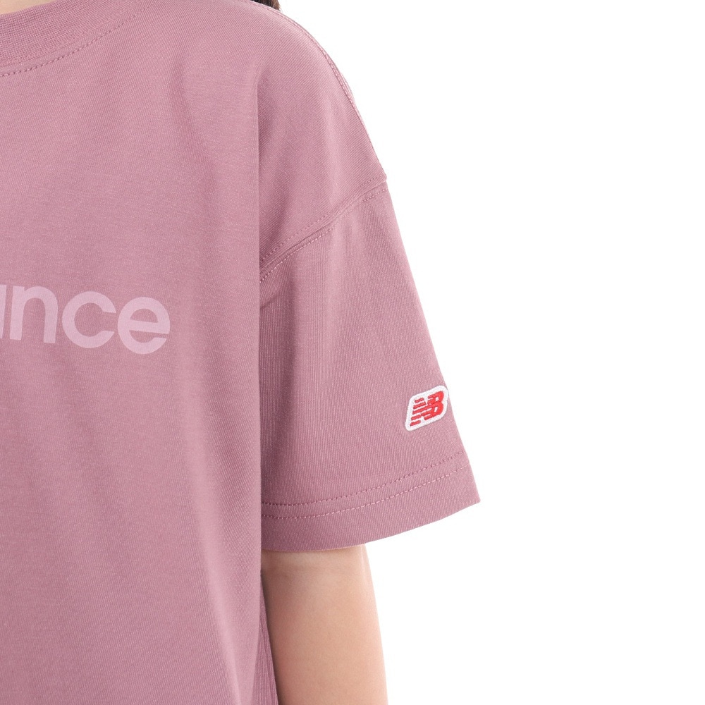 ニューバランス（new balance）（キッズ）ジュニア 吸水速乾 Linear logo 半袖Tシャツ ABT45062RSE