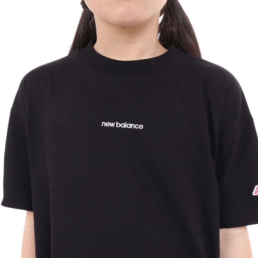 ニューバランス（new balance）（キッズ）吸水速乾 Linear logo ドレス AGD45059BK