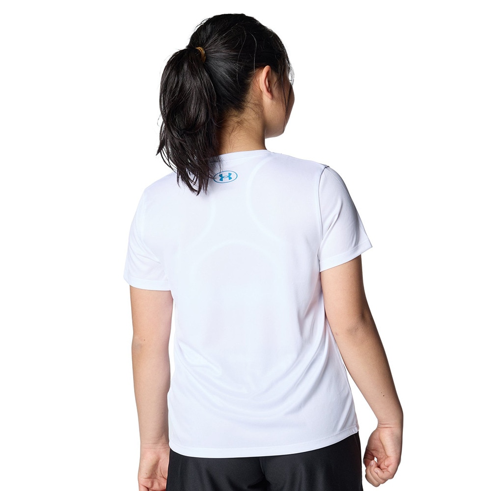 アンダーアーマー（UNDER ARMOUR）（キッズ）ジュニア テック ロゴ フラワーグラフィック 半袖Tシャツ 1389762 100
