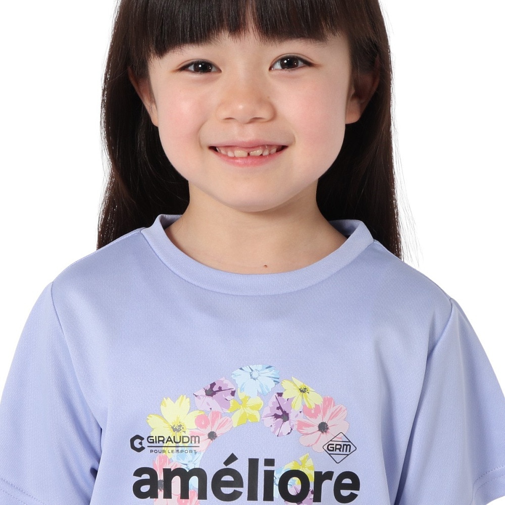 ジローム（GIRAUDM）（キッズ）ジュニア ドライプラス15 メッシュ 半袖Tシャツ GSFLT CT5S0059-TR865-GRJY PUL