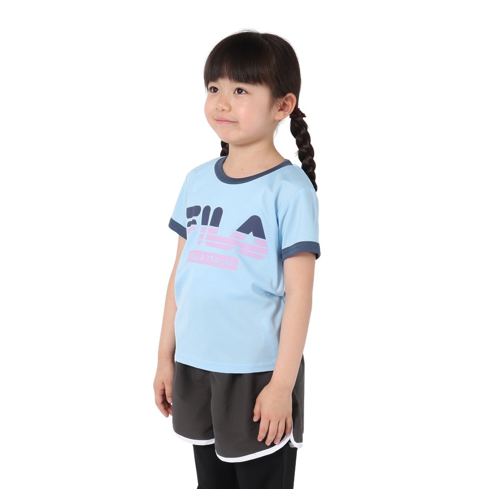 フィラ（FILA）（キッズ）ガールズ 半袖Tシャツ 115702 SAX