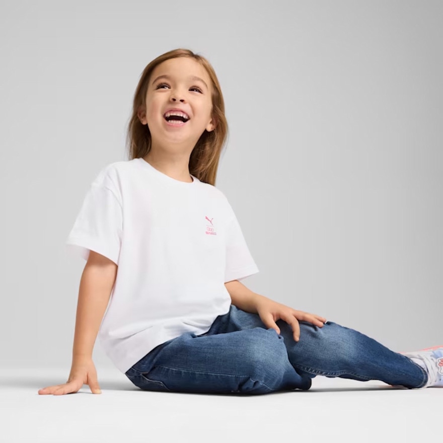 プーマ（PUMA）（キッズ）ガールズ ハローキティ アンド フレンズ リラックス グラフィック 半袖 Tシャツ 630062 02 WHT