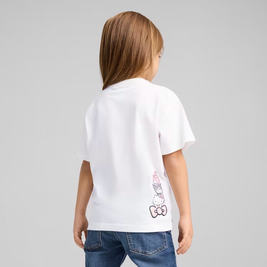 プーマ（PUMA）（キッズ）ガールズ ハローキティ アンド フレンズ リラックス グラフィック 半袖 Tシャツ 630062 02 WHT