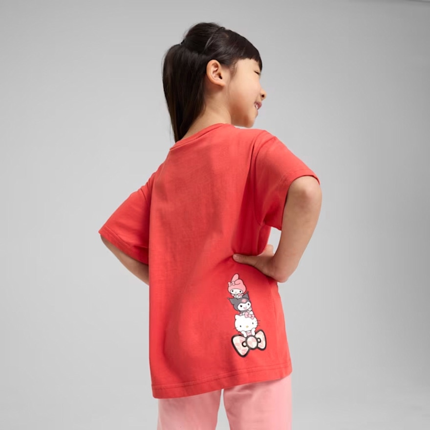 プーマ（PUMA）（キッズ）ガールズ ハローキティ アンド フレンズ リラックス グラフィック 半袖 Tシャツ 630062 15 RED