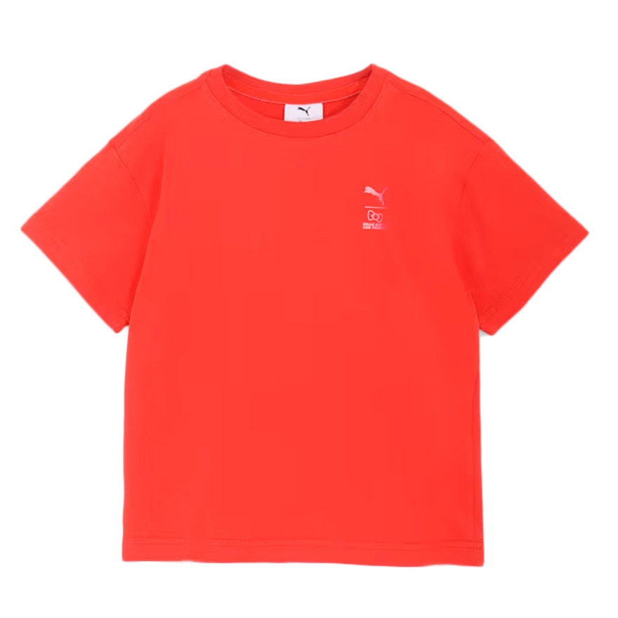 プーマ（PUMA）（キッズ）ガールズ ハローキティ アンド フレンズ リラックス グラフィック 半袖 Tシャツ 630062 15 RED