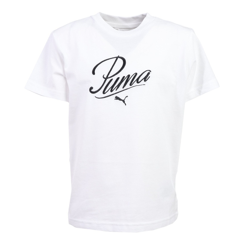 プーマ（PUMA）（キッズ）ジュニア ESS SCRIPT Tシャツ 687892 02 WHT