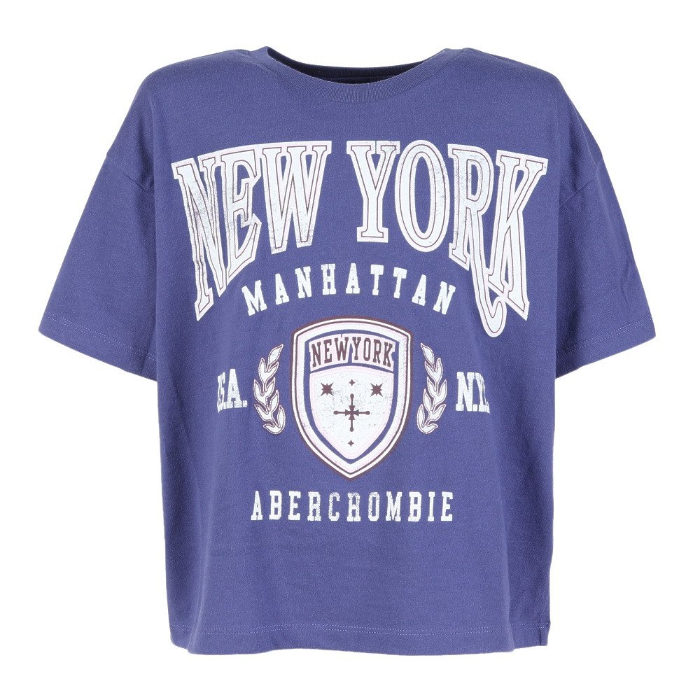 ヴィンテージ 新品abercrombie7部丈カットソー ガールズL ネイビー 