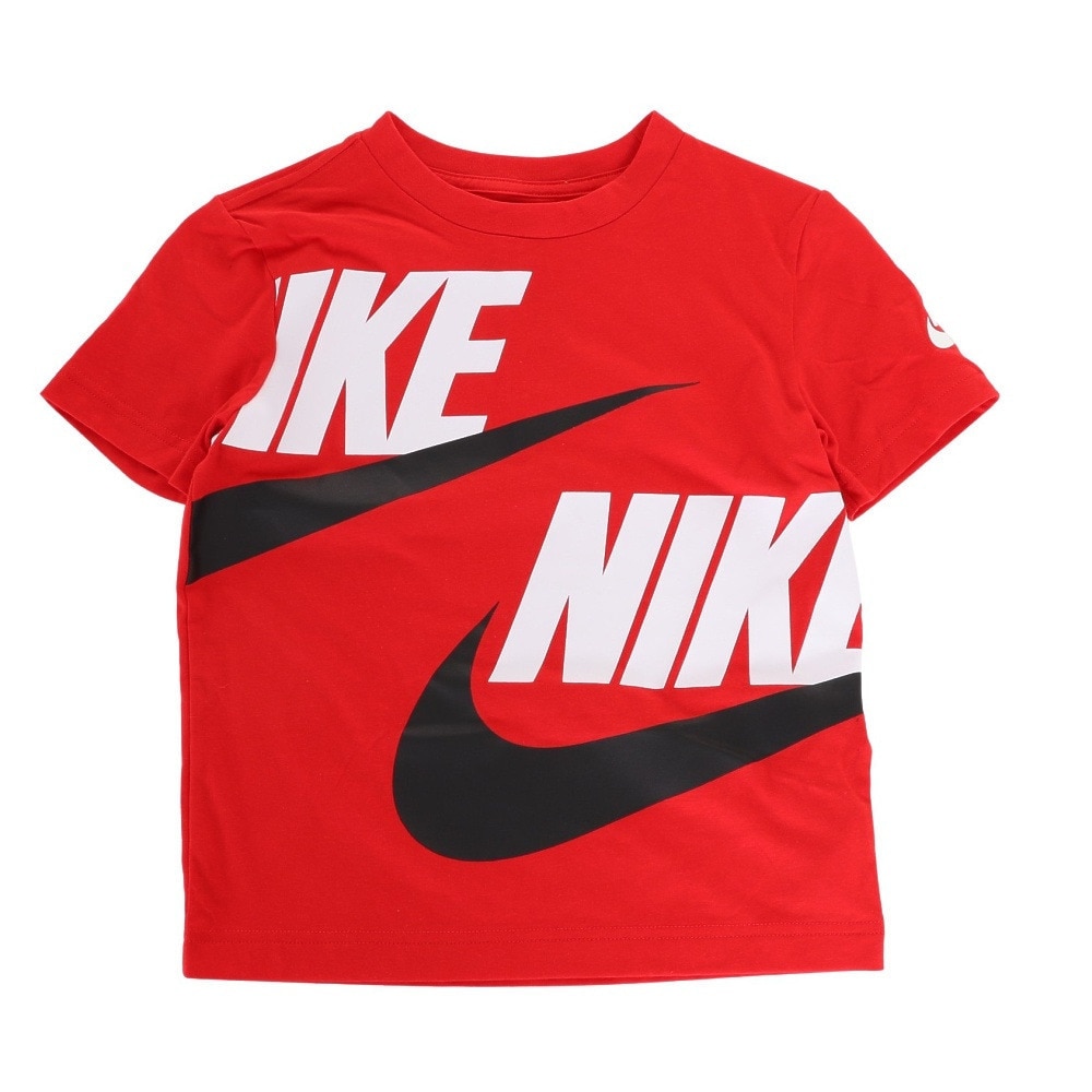 ナイキ（NIKE）（キッズ）Tシャツ 半袖 キッズ 上下セット ハーフパンツセット ビッグロゴ ※要サイズ確認 86J213-023