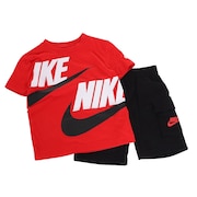 (キッズ)Tシャツ 半袖 キッズ 上下セット ハーフパンツセット ビッグロゴ  86J213-023