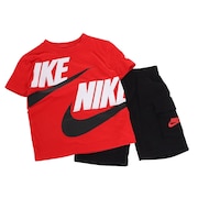 ナイキ（NIKE）（キッズ）Tシャツ 半袖 キッズ 上下セット ハーフパンツセット ビッグロゴ ※要サイズ確認 86J213-023