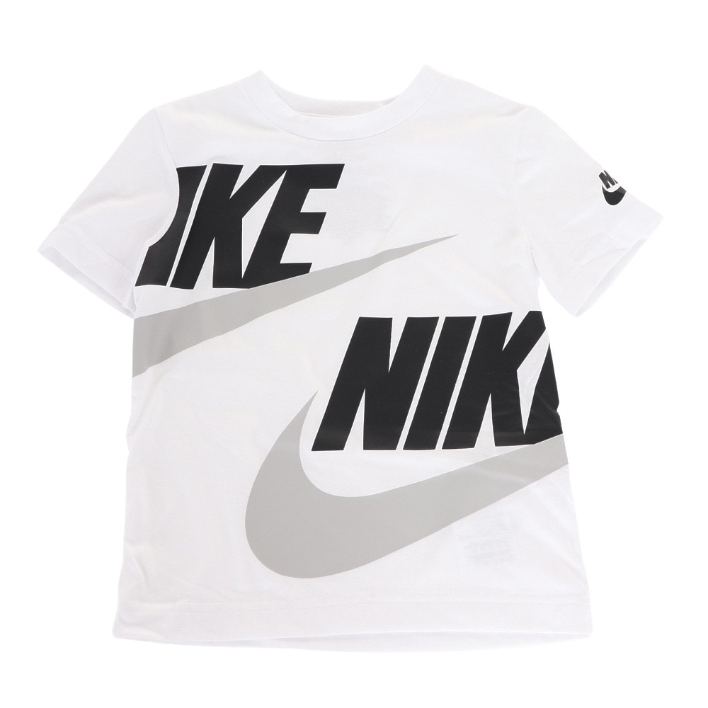 ナイキ（NIKE）（キッズ）Tシャツ 半袖 キッズ 上下セットハーフパンツセット ウェストゴム ビッグロゴ ※要サイズ確認 86J213-GEH