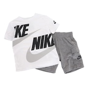 (キッズ)Tシャツ 半袖 キッズ 上下セットハーフパンツセット ウェストゴム ビッグロゴ  86J213-GEH