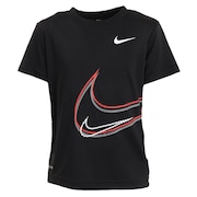 (キッズ)半袖Tシャツ キッズ 黒 SWOOSH DISTORTION 86K623-023 ※要サイズ確認