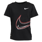 ナイキ（NIKE）（キッズ）半袖Tシャツ キッズ 黒 SWOOSH DISTORTION 86K623-023 ※要サイズ確認