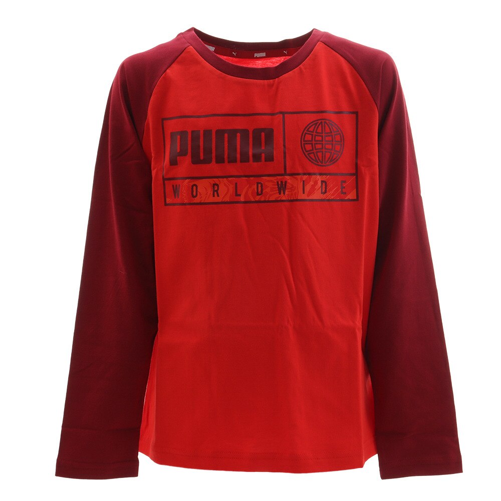 キッズ アルファ グラフィック 長袖Tシャツ 580895 11 BLU