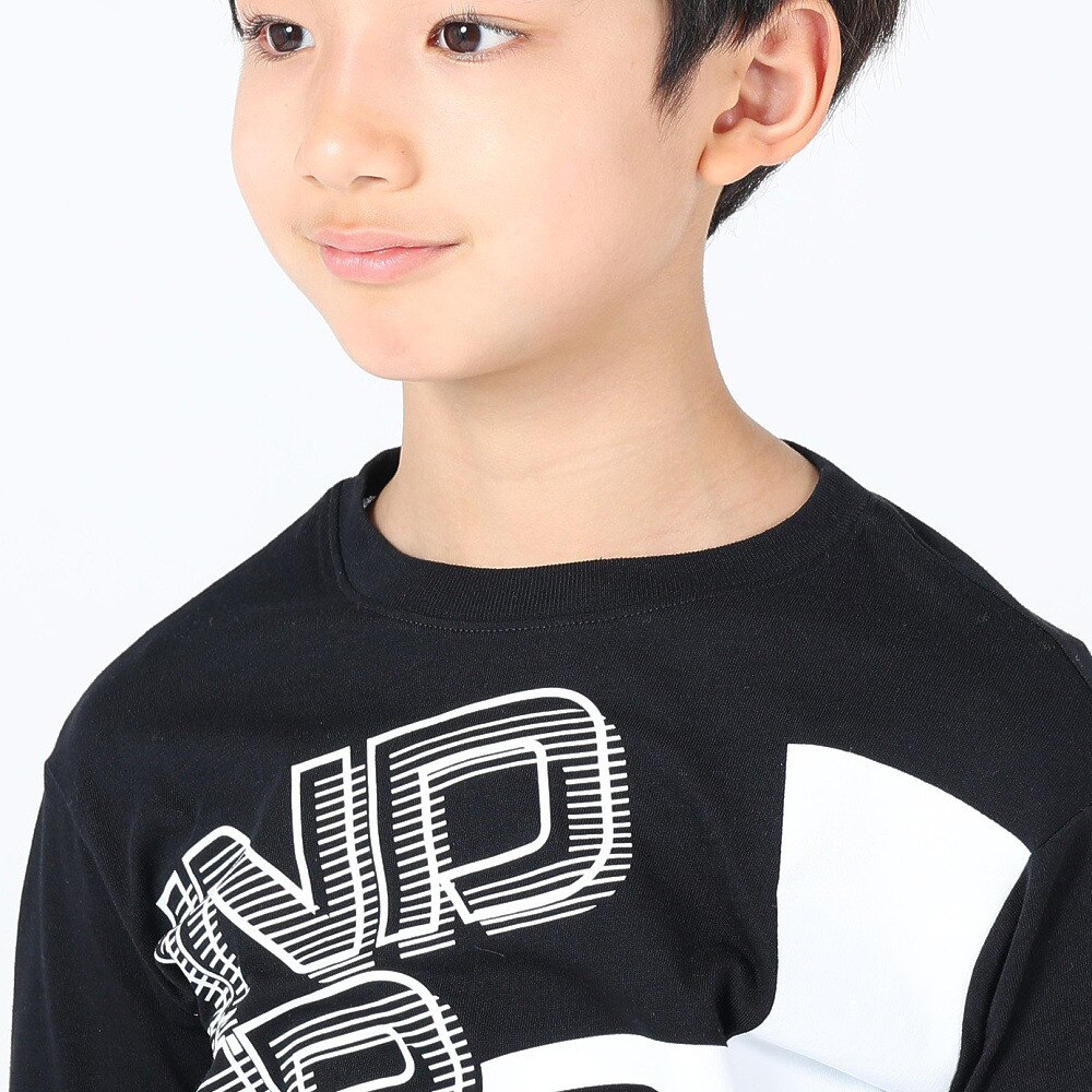 アンダーアーマー（UNDER ARMOUR）（キッズ）スーパー ビッグロゴ ロングスリーブ Tシャツ 1375482 001★★★