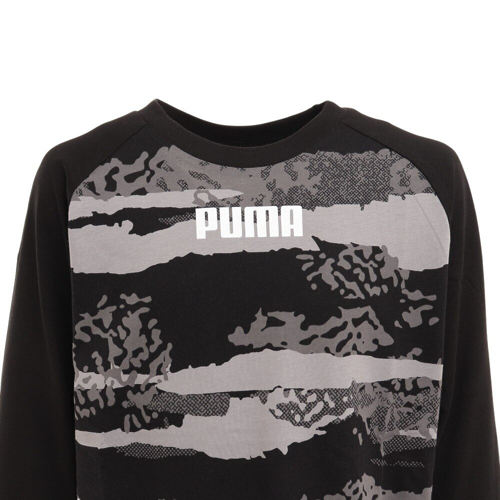 プーマ（PUMA）（キッズ）長袖Tシャツ ALPHA 671900 01 BLK