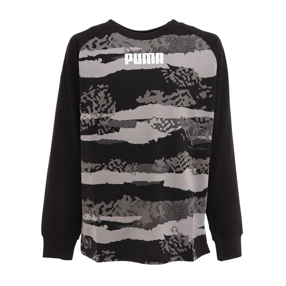 プーマ(PUMA)(キッズ)長袖Tシャツ ALPHA 671900 01 BLK