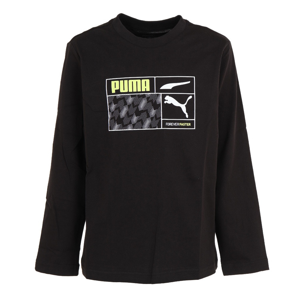 プーマ（PUMA）（キッズ）ACTIVE SPORTS 長袖Tシャツ 674122 01 BLK