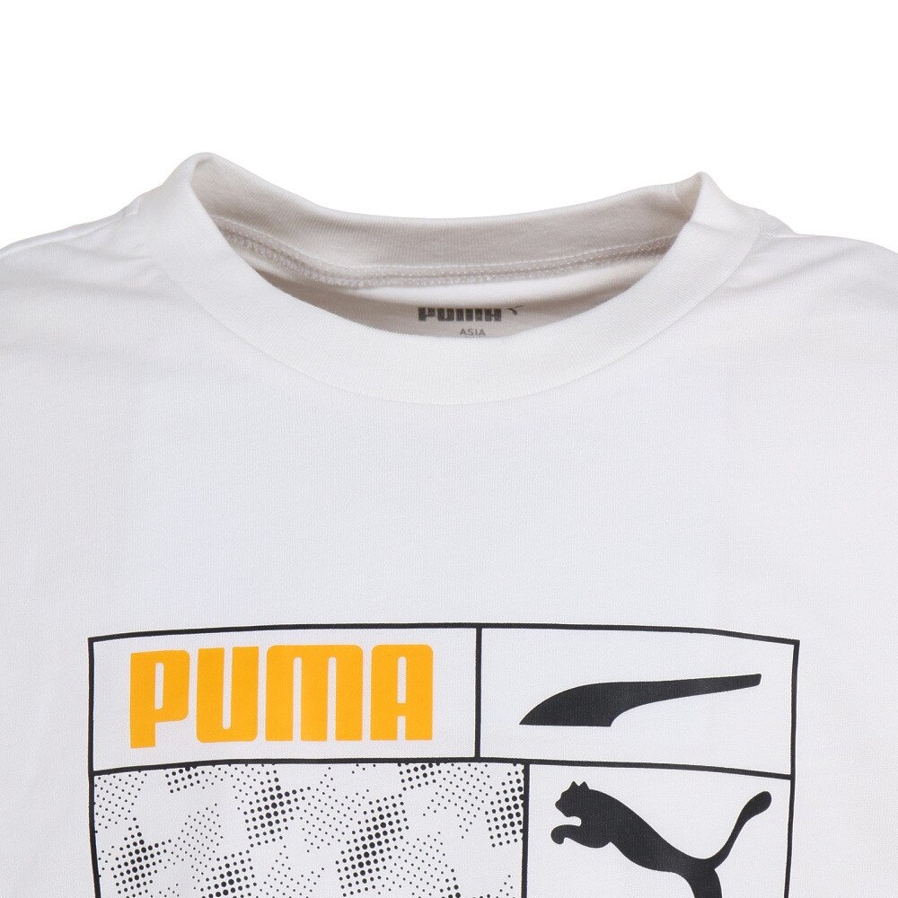 プーマ（PUMA）（キッズ）ACTIVE SPORTS 長袖Tシャツ 674122 02 WHT