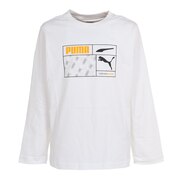 プーマ（PUMA）（キッズ）ACTIVE SPORTS 長袖Tシャツ 674122 02 WHT