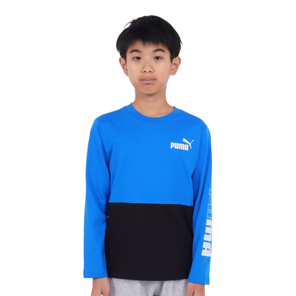 プーマ（PUMA）（キッズ）長袖Ｔシャツ キッズ  PUMA POWER  677720 47 BLBK
