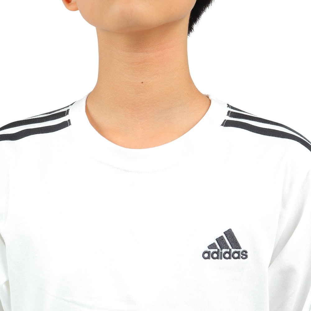 アディダス（adidas）（キッズ）ジュニア エッセンシャルズ プラス スリーストライプス Tシャツ 長袖 KWF31-JE1701 ロンT