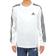 アディダス（adidas）（キッズ）ジュニア エッセンシャルズ プラス スリーストライプス Tシャツ 長袖 KWF31-JE1701 ロンT