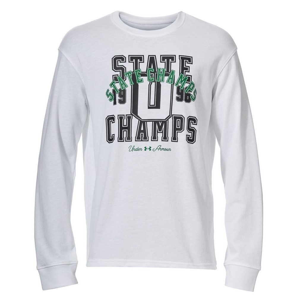 アンダーアーマー（UNDER ARMOUR）（キッズ）ヘビーウエイト コットン グラフィック 長袖 Tシャツ 1388279 100